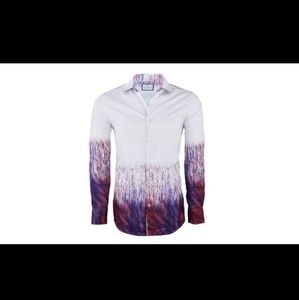 Suslo Couture Mens Semi-Slim Fit Button Down Shirt